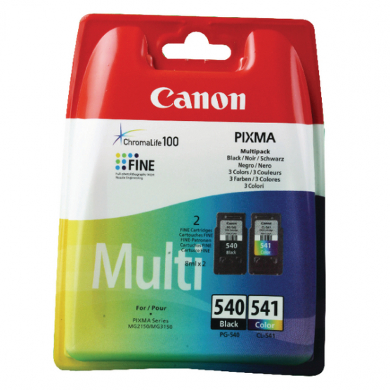 Canon PG-540 Ink Cartridge Multi-Pack - Black, Cyan, Magenta, Yellow (5225B006) 